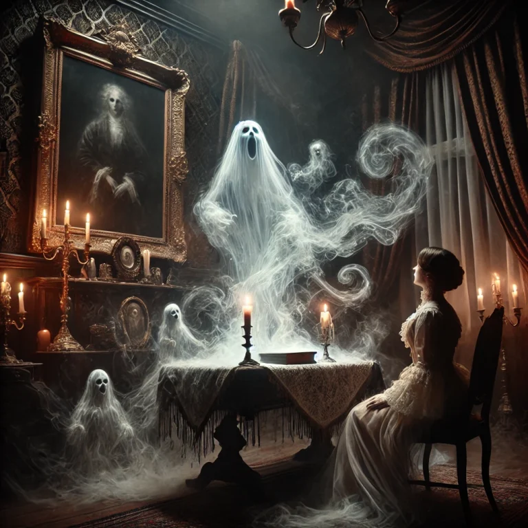 Ectoplasm during a seance